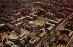 Aerial View of Columbia University Section Postcard