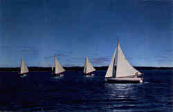 Summer Sailing on Seneca Lake New York Postcard 