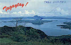 Taal Lake and Volcano Luzon, MANILA Philippines Southeast Asia Postcard Postcard