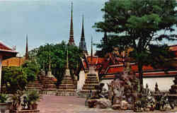 Wat Po Bangkok, Thailand Southeast Asia Postcard Postcard