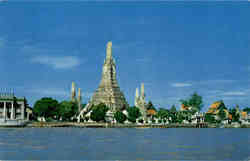 Wat Aroon Thonburi, Thailand Southeast Asia Postcard Postcard