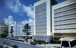 Hotels on Collins Avenue Postcard