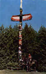 Indian Totem Pole Adirondacks, NY Postcard Postcard