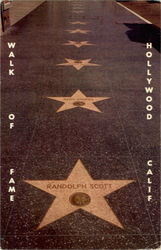 Walk of Fame Hollywood, CA Postcard Postcard