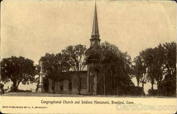 Congragational Church and Soldiers Monument Branford Connecticut