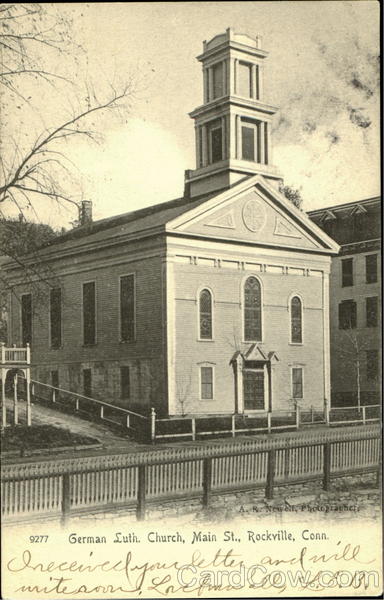 German Lutheran Church, Main St Rockville Connecticut