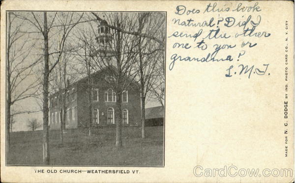 The Old Church Weathersfield Vermont