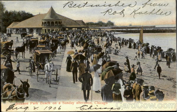 Jackson Park Beach On A Sunday Afternoon Chicago Illinois