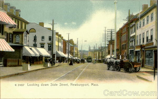 Looking Down State Street Newburyport Massachusetts
