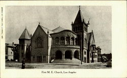 First M. E. Church Los Angeles, CA Postcard Postcard
