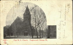 First M.E. Church, Englewood Chicago, IL Postcard Postcard