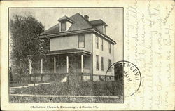 Christian Church Parsonage Postcard