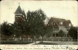 St. Mary'S Church And Parsonage Postcard
