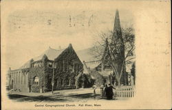 Central Congregational Church Fall River, MA Postcard Postcard