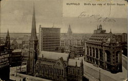 Bird'S Eye View Of Ellicot Square Buffalo, NY Postcard Postcard