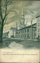 First Reformed Church, Third Street Easton, PA Postcard Postcard