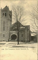 First Presbyterian Church Greenville, PA Postcard Postcard
