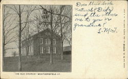 The Old Church Weathersfield, VT Postcard Postcard