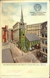 Old South Church, With New Old South Building Postcard