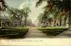 Taunton Green From Broadway Massachusetts Postcard Postcard