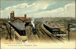 New Railroad Station Bridgeport, CT Postcard Postcard