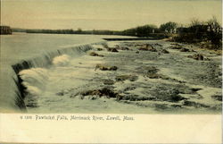 Pawtuck Falls, Merrimack River Lowell, MA Postcard Postcard