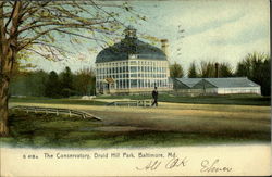 The Conservatory, Druid Hill Park Postcard