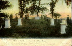 Burial Plot Of The Webster Family Postcard