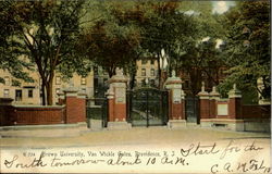 Brown University, Van Wickle Gates Postcard