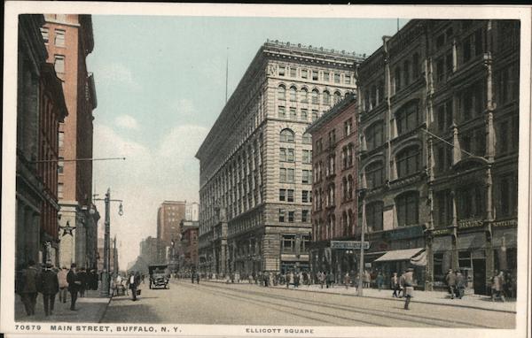 Looking Down Main Street Buffalo New York