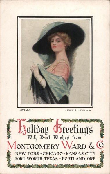 Stella Holiday Greetings from Montgomery Ward & Co.