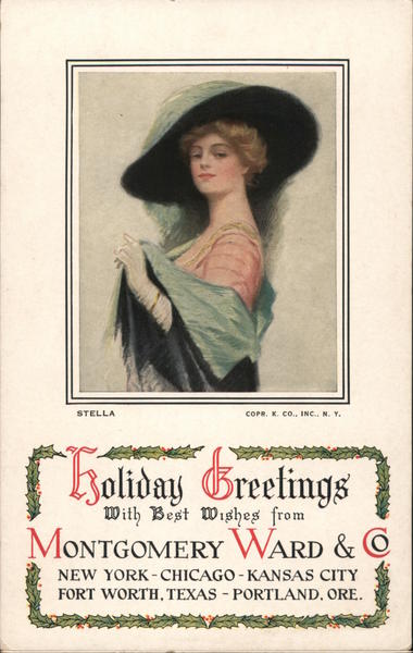 Holiday Greetings With Best Wishes from Mongomery Ward & Co.