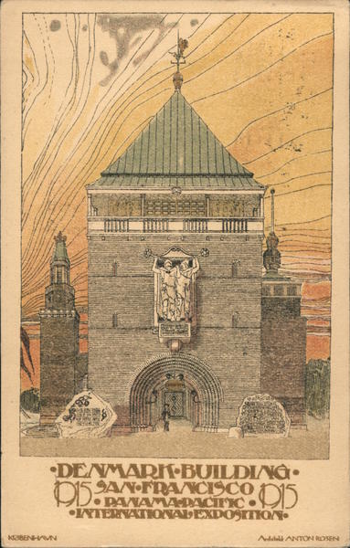 Denmark Building San Francisco California 1915 Panama-Pacific International Exposition (PPIE)