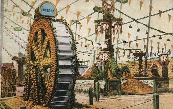Redlands & Fontana Display, National Orange Show 1913 San Bernardino California