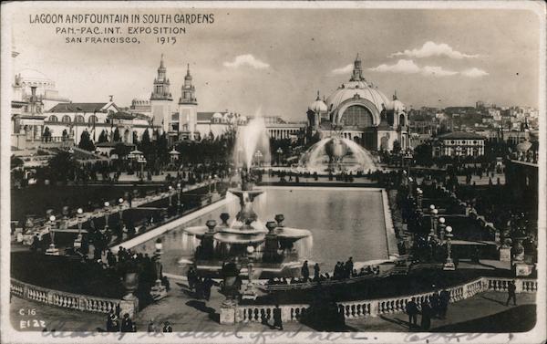 Lagoon and Fountain in South Gardens San Francisco California