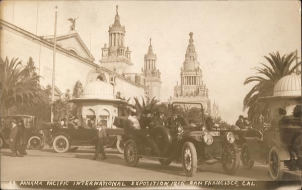 PPIE View, Cars San Francisco California 1915 Panama-Pacific International Exposition (PPIE)