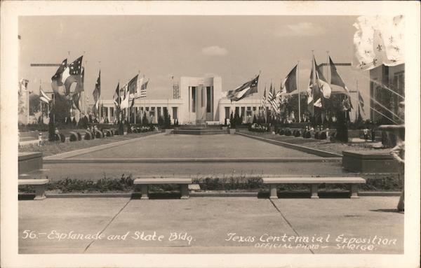 Esplanade and State Building - Texas Centennial Exposition 1936 Dallas