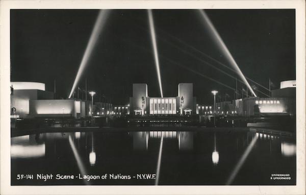 Night Scene - Lagoon of Nations Underwood & Underwood