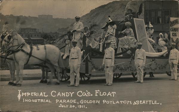 Imperial Candy Co's Float, Industrial Parade, Golden Potlatch, Seattle, July 20, 1911 Washington