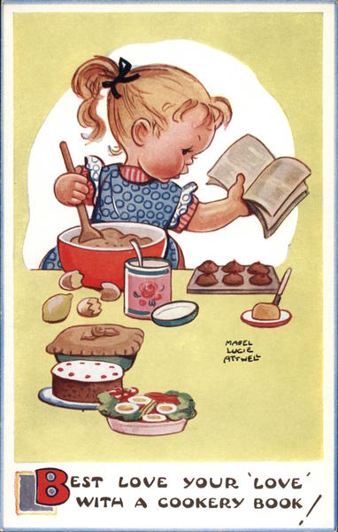 Children cooking Mabel Lucie Attwell