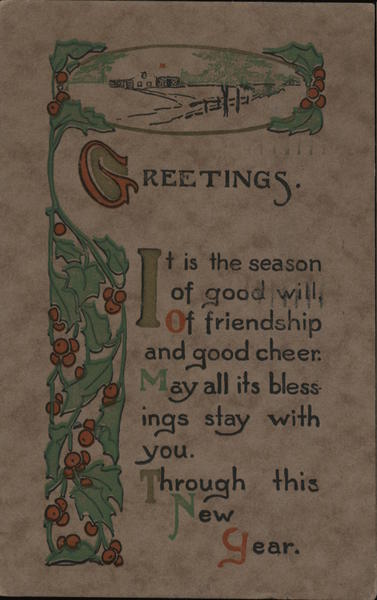 Greetings. It Is The Season Of Good Will, Of Friendship And Good Cheer. May All Its Blessings Stay With You.