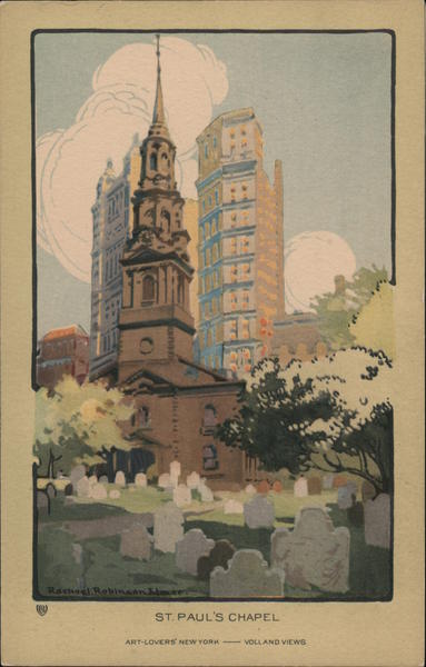 St Paul's Chapel New York Rachael Robinson Elmer Artist Signed