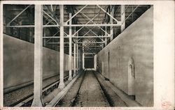 Subway at Broadway and 99th Street, Showing East Side Going Under West Side Branch Postcard