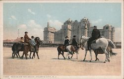 Ponies on the Beach Postcard