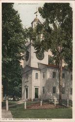 Old Congregational Church Lenox, MA Postcard Postcard Postcard