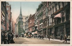 Washington Street looking North Postcard