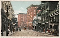 St. Charles Street from Canal Street New Orleans, LA Postcard Postcard Postcard