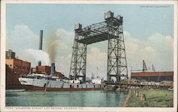 Halstead Street Lift Bridge Postcard