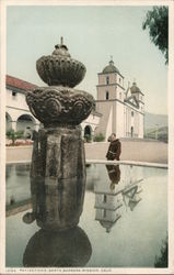 Reflections, Santa Barbara Mission Postcard