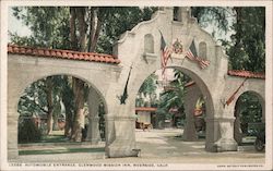 Automobile Entrance of Glenwood MIssion Inn Riverside, CA Postcard Postcard Postcard